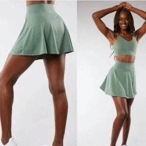 Buffbunny Collection Women's Small Green Athletic Skirt Activewear Mini Gym Yoga